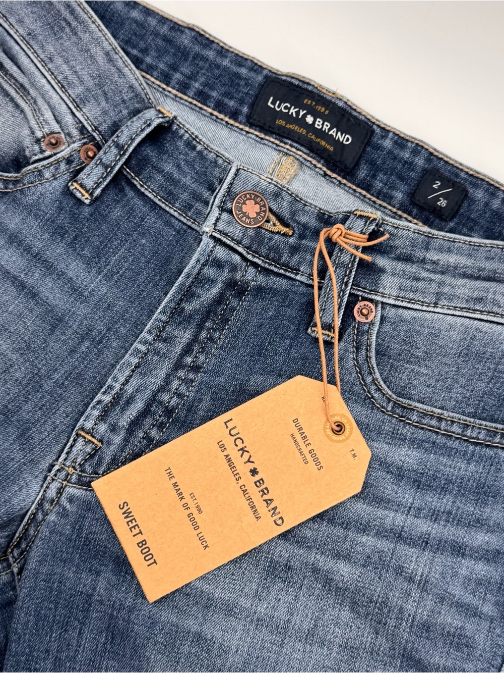 Lucky Brand Sweet Boot Jeans - Mid Blue Wash Size 2/26